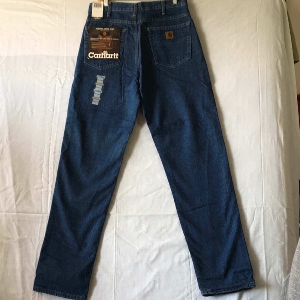 Vintage Carhartt flannel lined relaxed jeans. - Picture 4 of 9